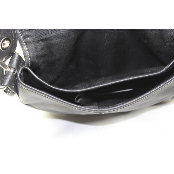 Coach F10188 Vintage Small Soho Black Leather Shoulder Flap Buckle Purse Bag - Picture 7 of 9